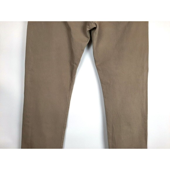 Levis 501 Tan Beige Button Fly 5 Pocket Denim Jeans Pants Mens Size 32 x 30 - Picture 3 of 12